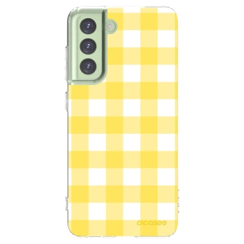 Picasee Samsung Galaxy S21 FE 5G Hülle - Transparentes Silikon - Gride lemon