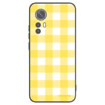 Picasee Xiaomi 12 Hülle - Schwarzes Silikon - Gride lemon