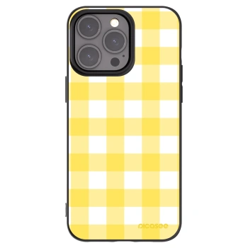 Picasee Apple iPhone 15 Pro Max Hülle - Schwarzes Silikon - Gride lemon