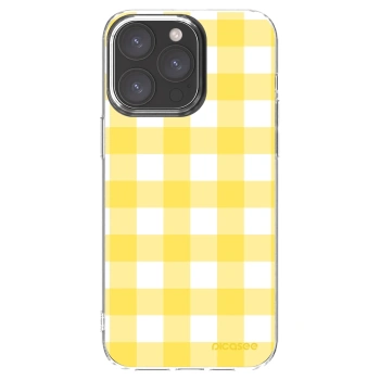 Picasee Apple iPhone 15 Pro Max Hülle - Transparentes Silikon - Gride lemon