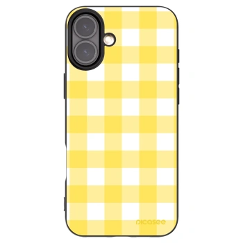 Picasee Apple iPhone 16 Plus Hülle - Schwarzes Silikon - Gride lemon
