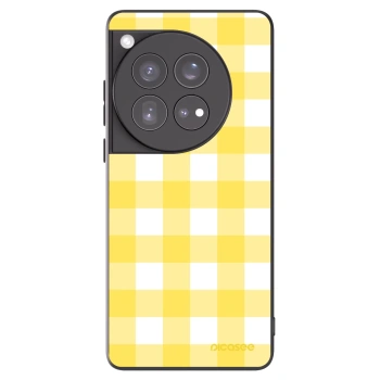 Picasee OnePlus 12 5G Hülle - Schwarzes Silikon - Gride lemon