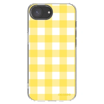 Picasee Apple iPhone 16e Hülle - Transparentes Silikon - Gride lemon