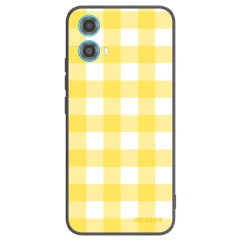 Picasee Motorola Moto G34 5G Hülle - Schwarzes Silikon - Gride lemon