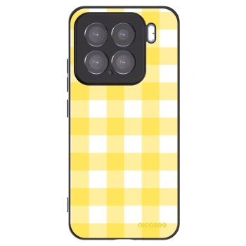 Picasee Xiaomi 15 Hülle - Schwarzes Silikon - Gride lemon
