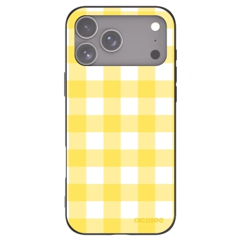 Picasee Apple iPhone 17 Pro Max Hülle - Schwarzes Silikon - Gride lemon