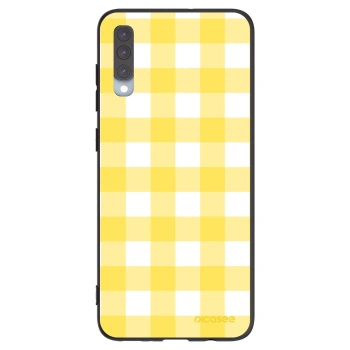 Picasee Samsung Galaxy A70 A705F Hülle - Schwarzes Silikon - Gride lemon