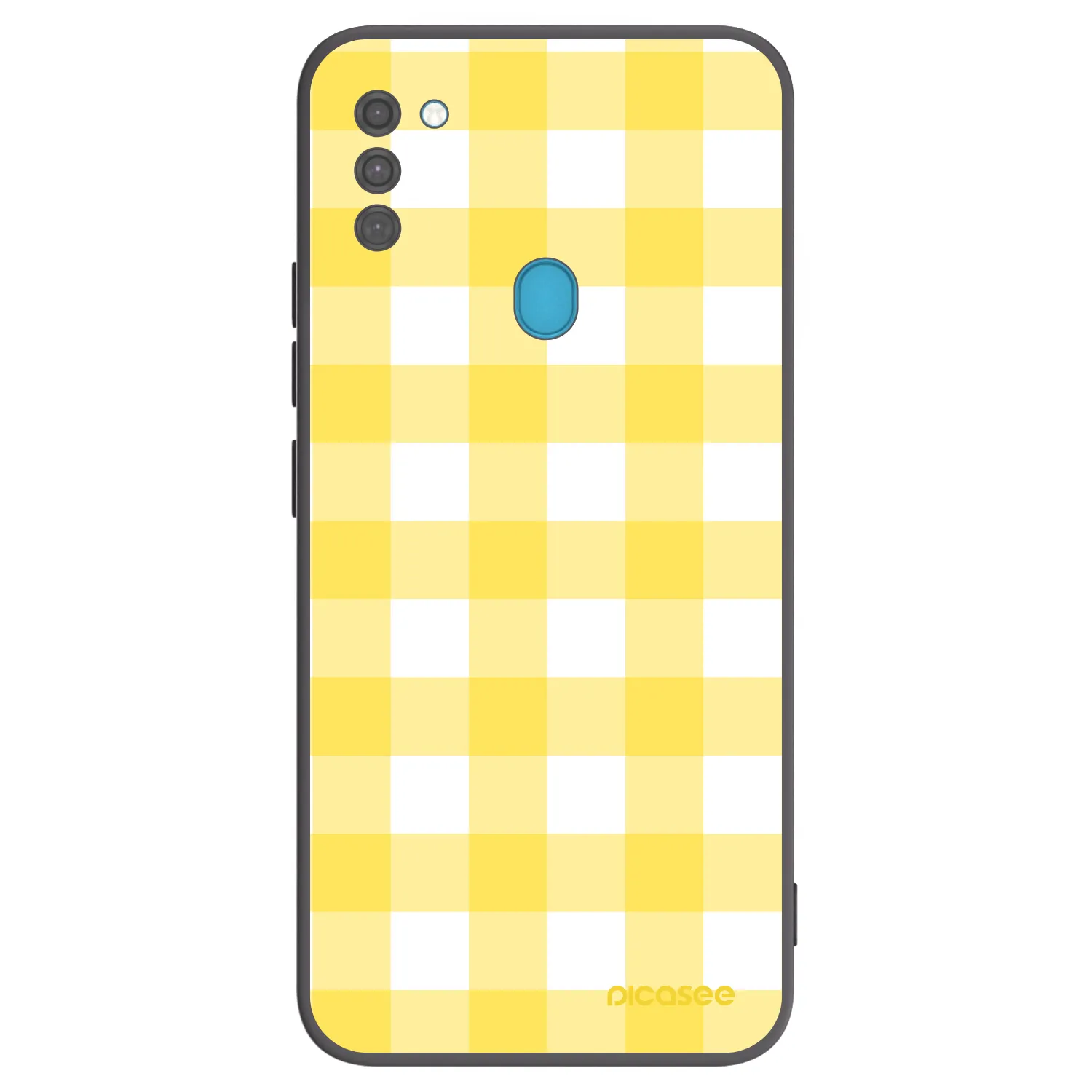 Picasee Samsung Galaxy M11 Hülle - Schwarzes Silikon - Gride lemon
