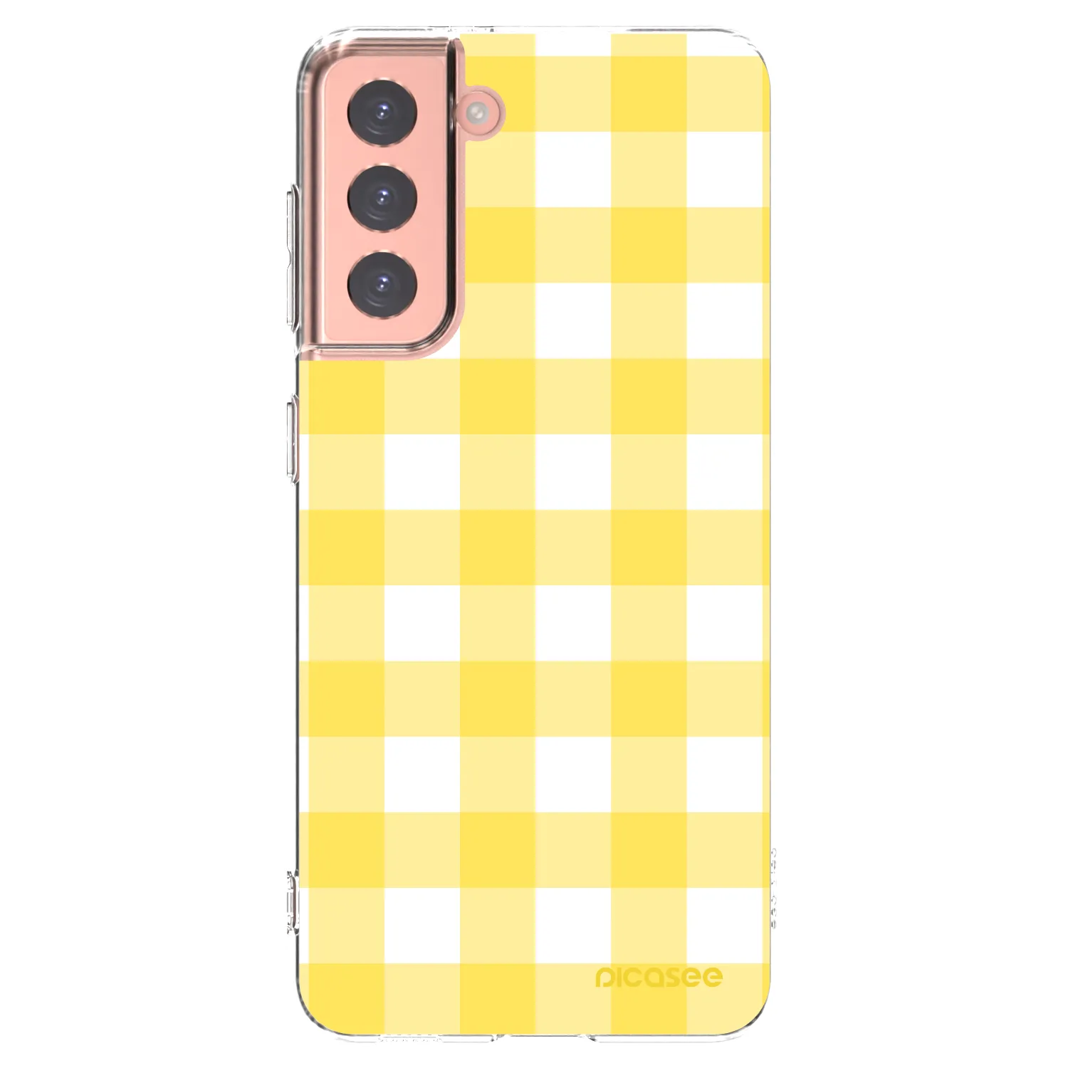 Picasee Samsung Galaxy S21 5G G991B Hülle - Transparentes Silikon - Gride lemon