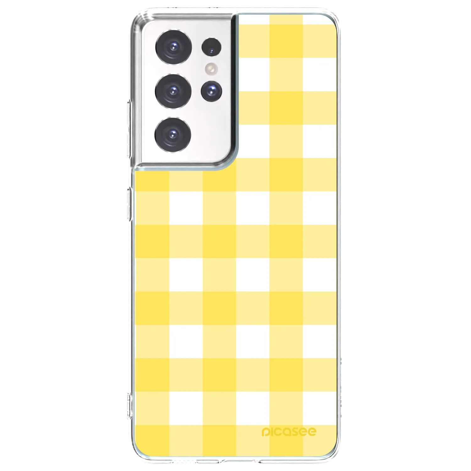 Picasee Samsung Galaxy S21 Ultra 5G G998B Hülle - Transparentes Silikon - Gride lemon