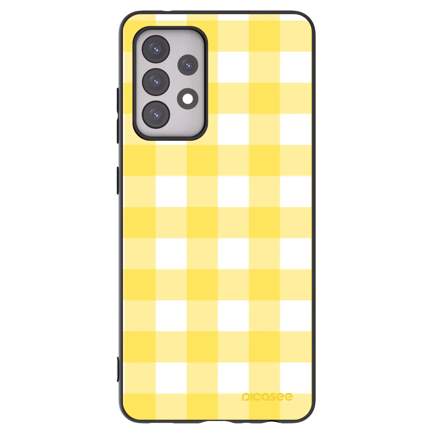 Picasee Samsung Galaxy A52 5G A525F Hülle - Schwarzes Silikon - Gride lemon