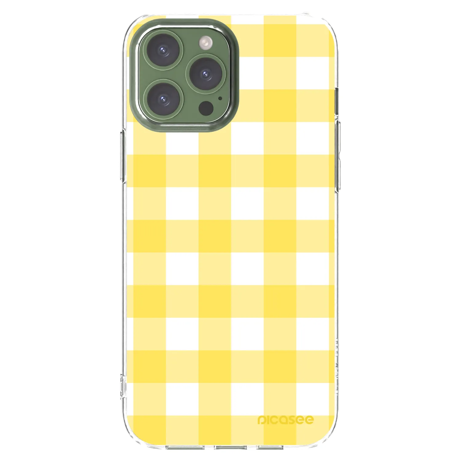 Picasee Apple iPhone 13 Pro Max Hülle - Transparentes Silikon - Gride lemon