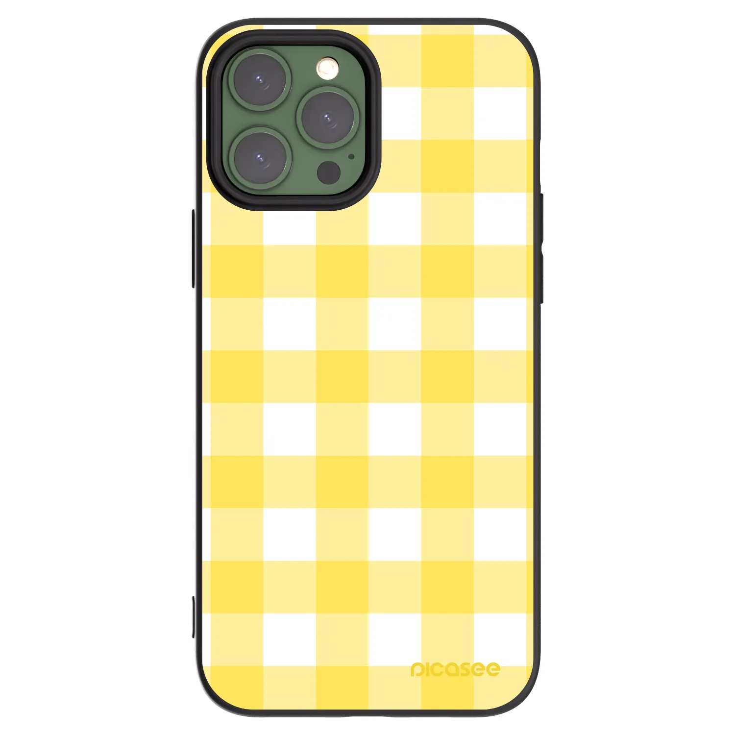 Picasee Apple iPhone 13 Pro Max Hülle - Schwarzes Silikon - Gride lemon