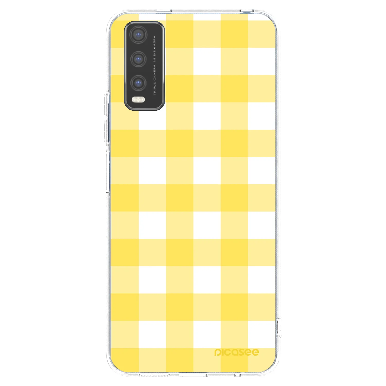 Picasee Vivo Y20s Hülle - Transparentes Silikon - Gride lemon