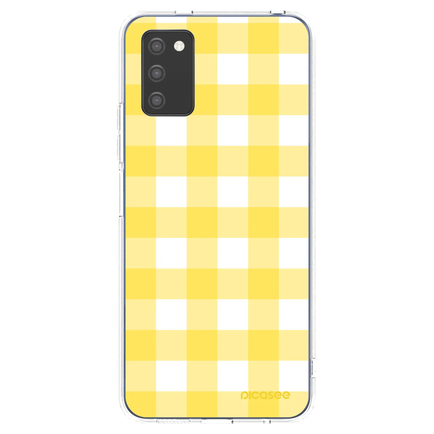Picasee Samsung Galaxy A03s A037G Hülle - Transparentes Silikon - Gride lemon