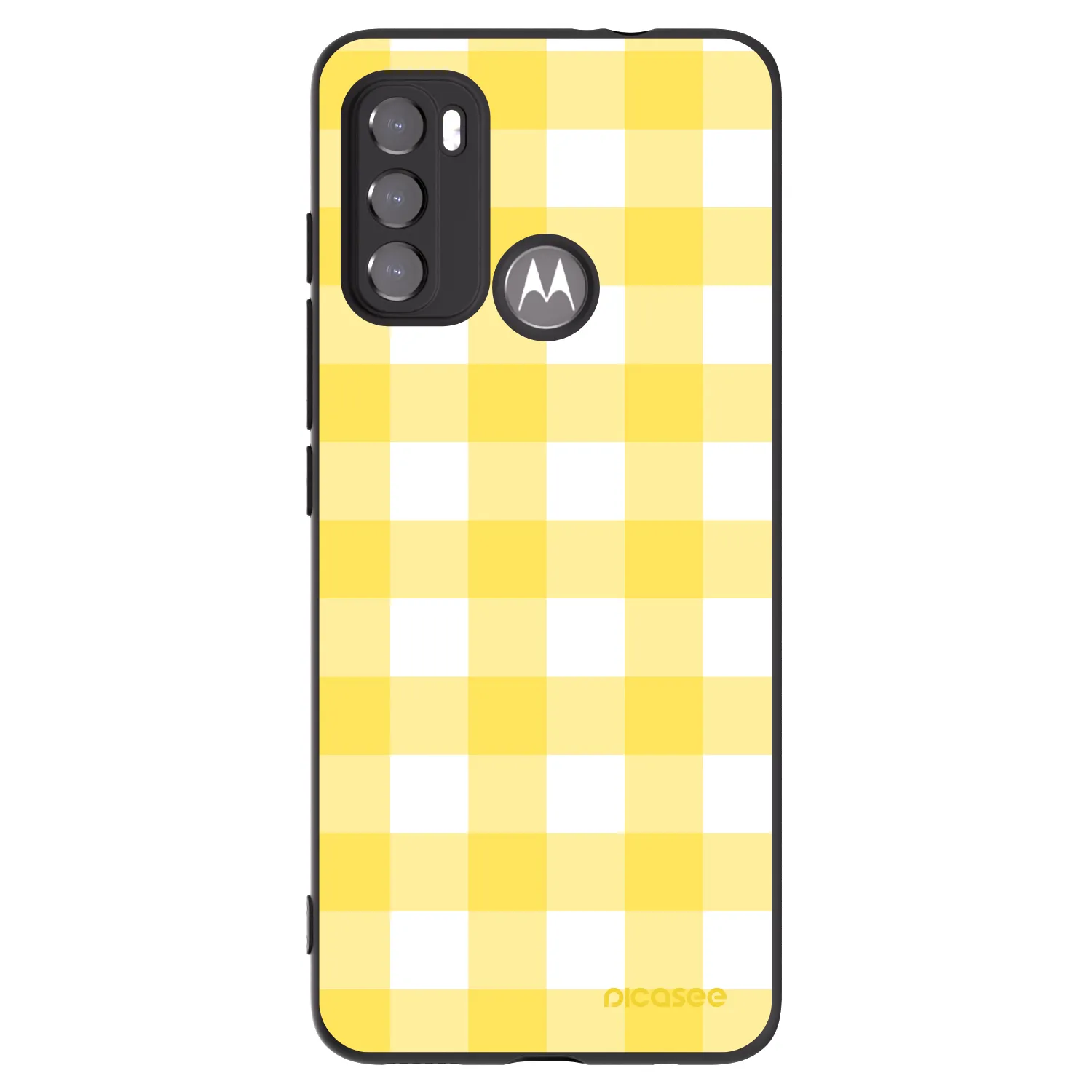 Picasee Motorola Moto G60 Hülle - Schwarzes Silikon - Gride lemon