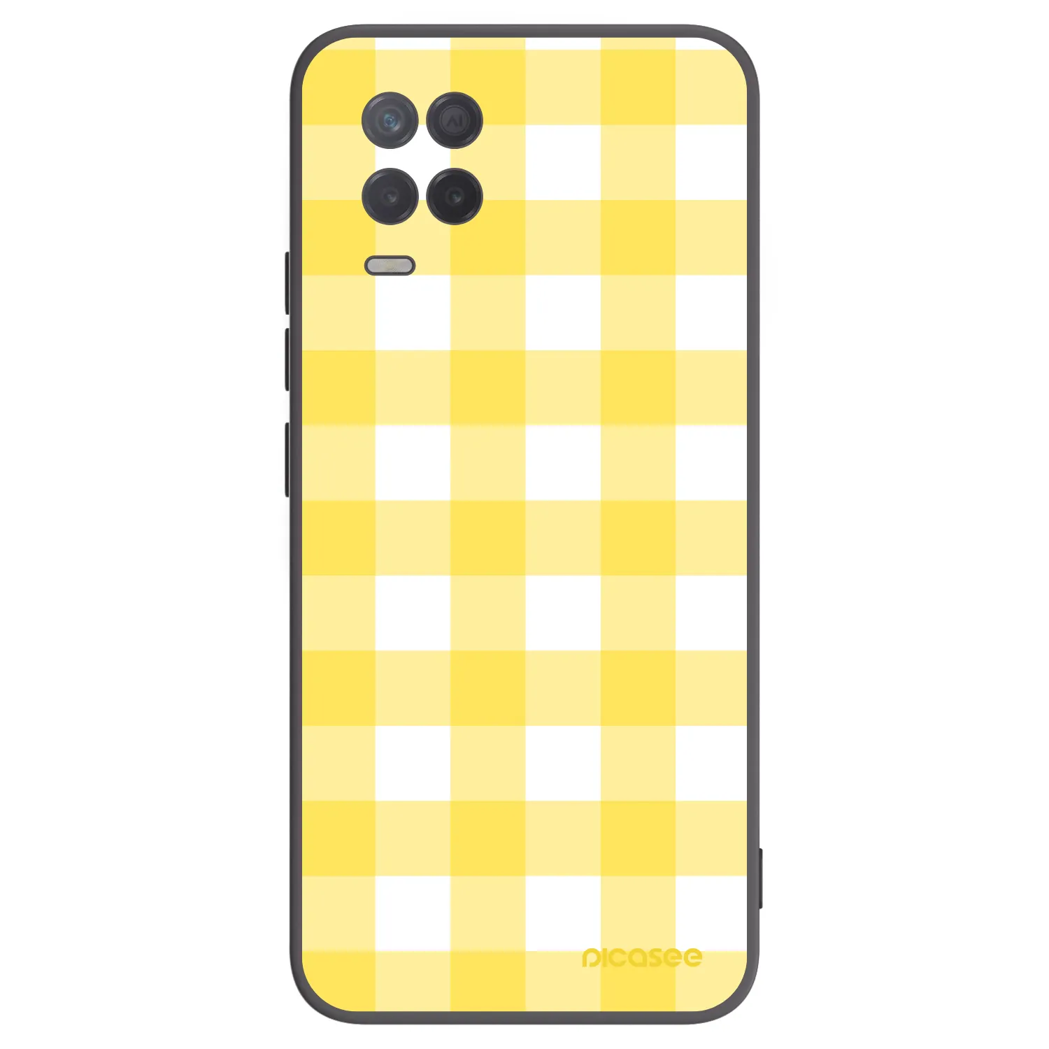 Picasee Realme 8 5G Hülle - Schwarzes Silikon - Gride lemon