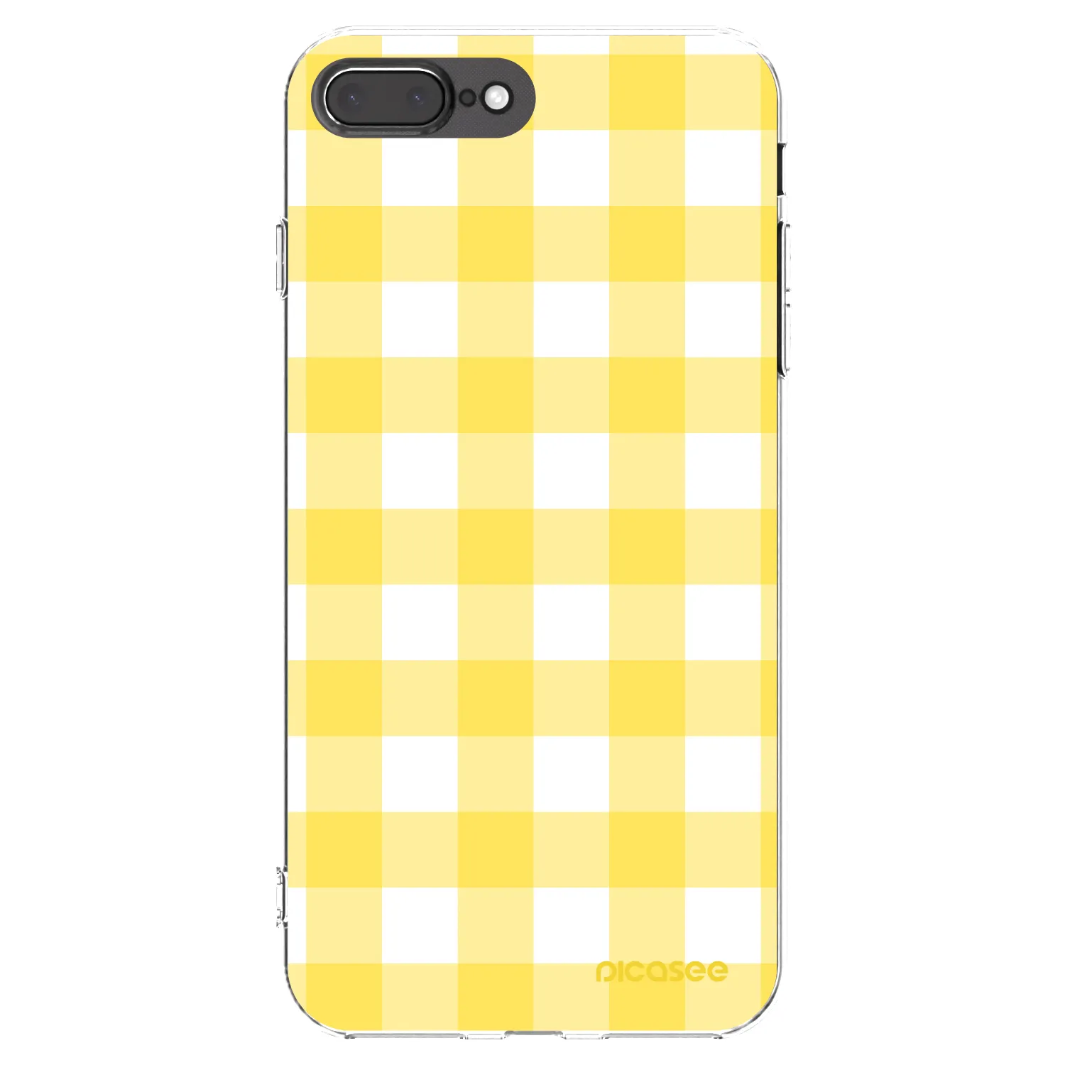 Picasee Apple iPhone 7 Plus Hülle - Transparentes Silikon - Gride lemon