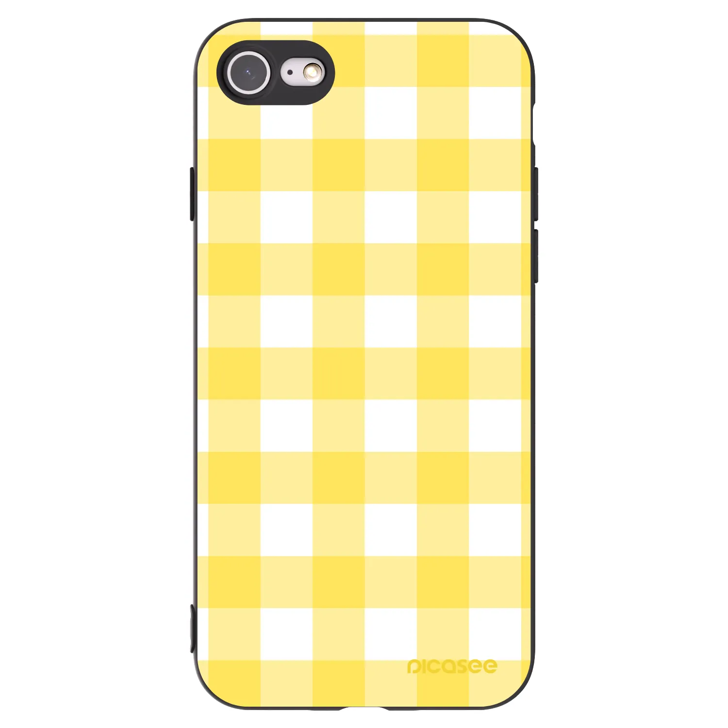 Picasee Apple iPhone SE 2022 Hülle - Schwarzes Silikon - Gride lemon