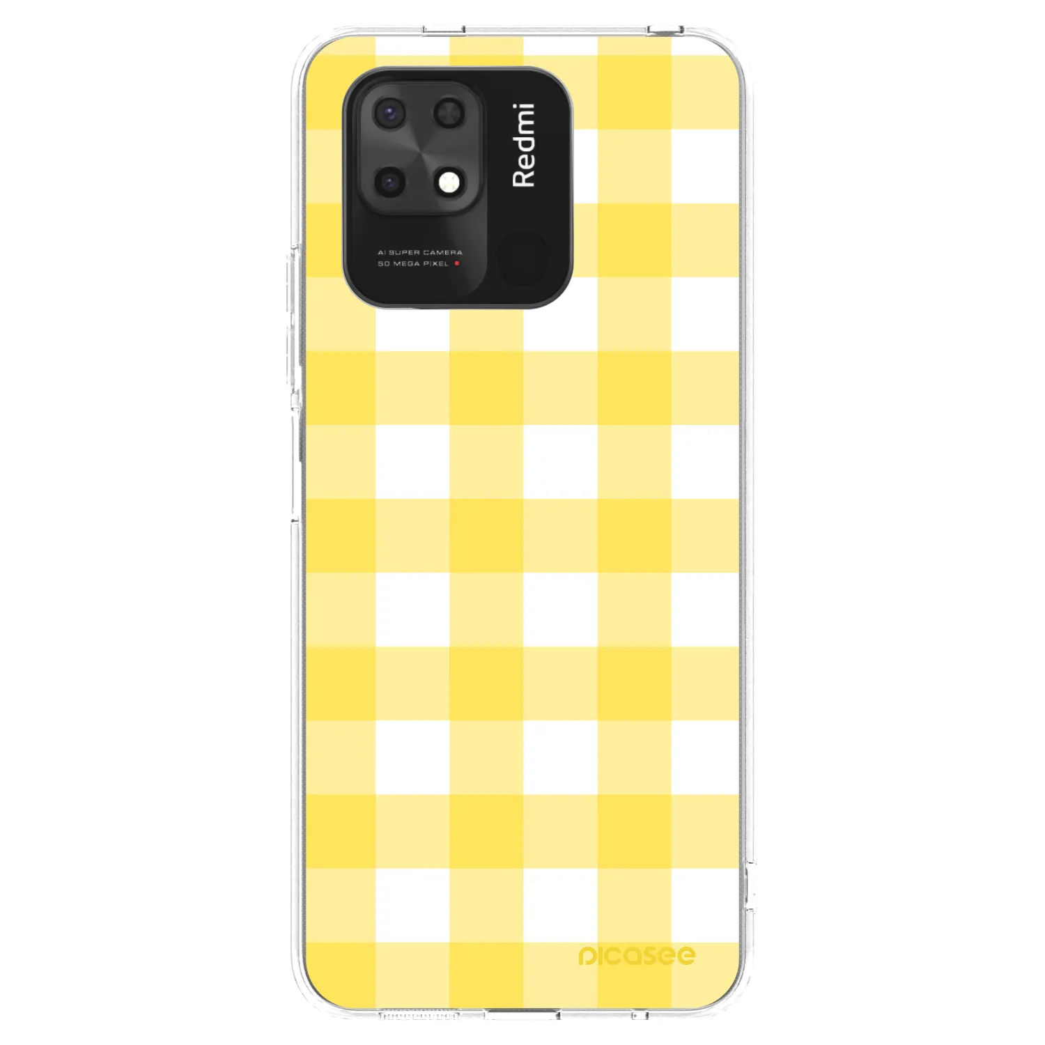 Picasee Xiaomi Redmi 10C Hülle - Transparentes Silikon - Gride lemon