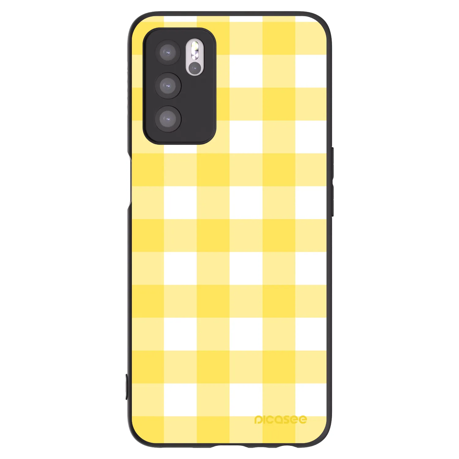 Picasee OPPO A16s Hülle - Schwarzes Silikon - Gride lemon