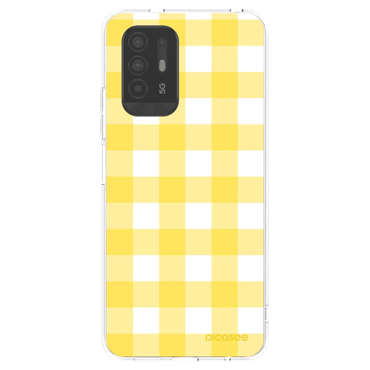 Picasee OPPO A94 5G Hülle - Transparentes Silikon - Gride lemon