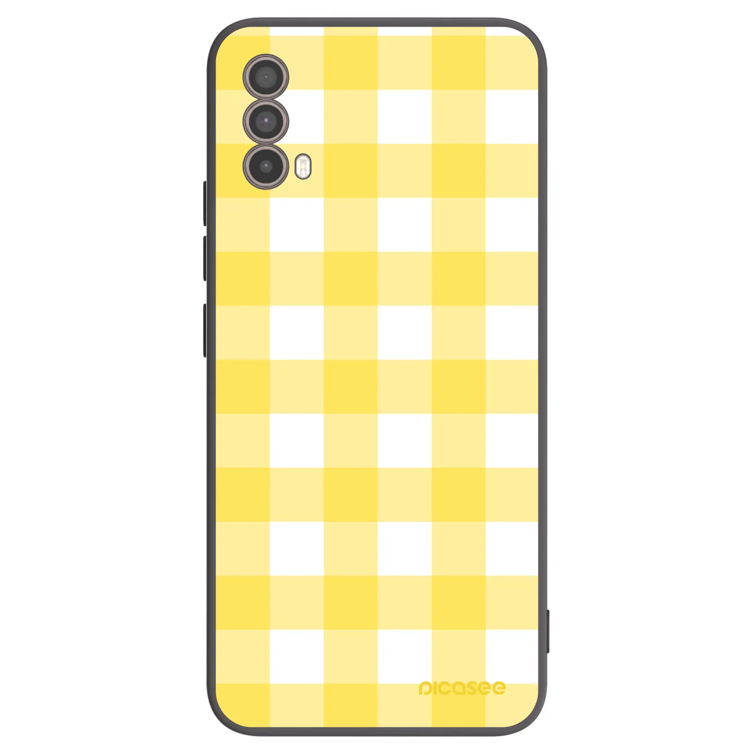 Picasee Motorola Moto E40 Hülle - Schwarzes Silikon - Gride lemon