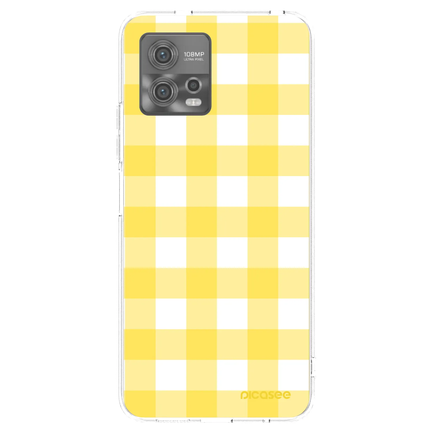 Picasee Motorola Moto G72 Hülle - Transparentes Silikon - Gride lemon