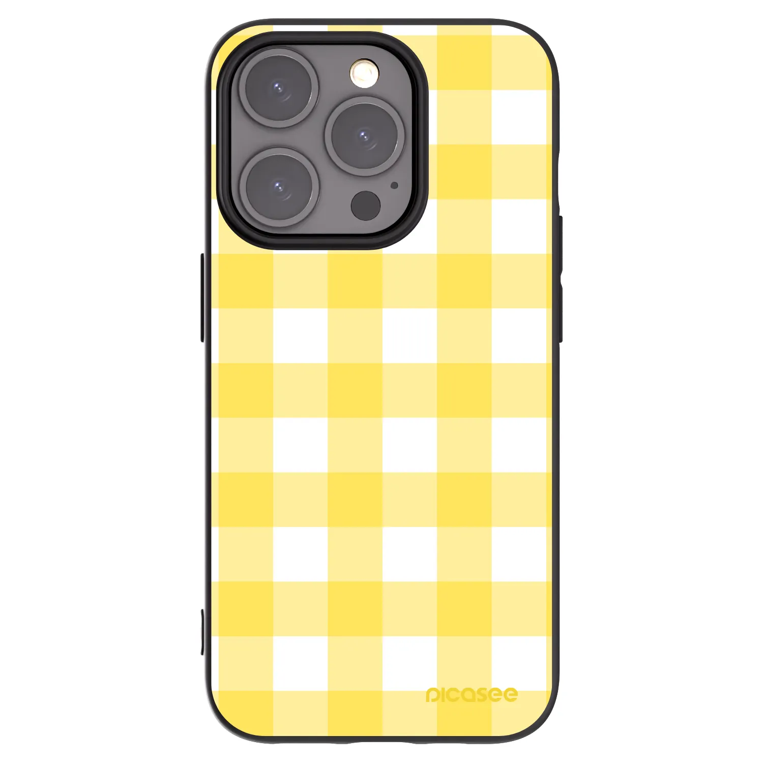 Picasee Apple iPhone 15 Pro Hülle - Schwarzes Silikon - Gride lemon