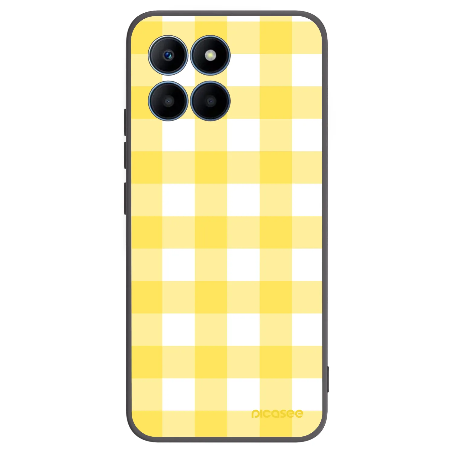 Picasee Honor 70 Lite Hülle - Schwarzes Silikon - Gride lemon