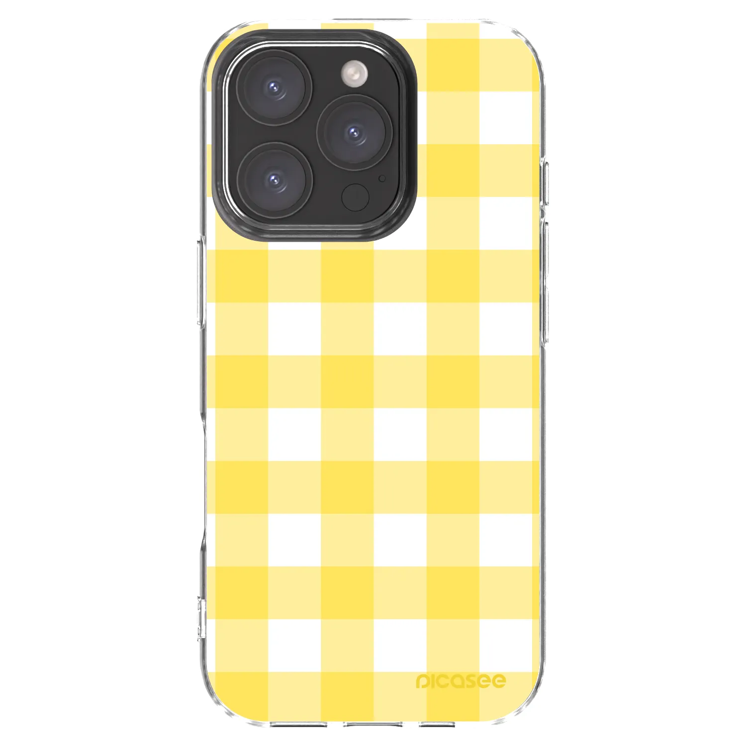 Picasee Apple iPhone 16 Pro Hülle - Transparentes Silikon - Gride lemon