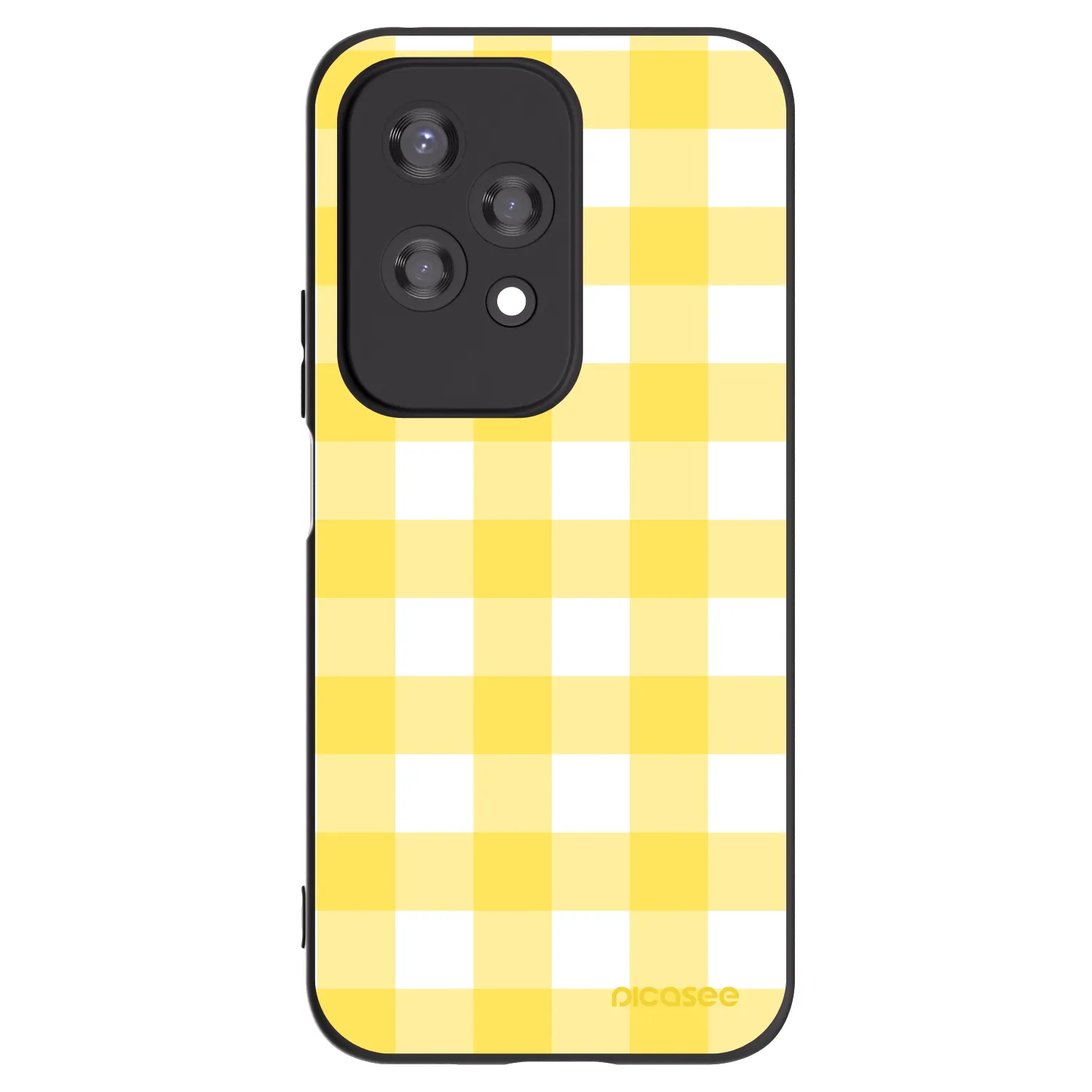 Picasee Honor 200 Lite Hülle - Schwarzes Silikon - Gride lemon