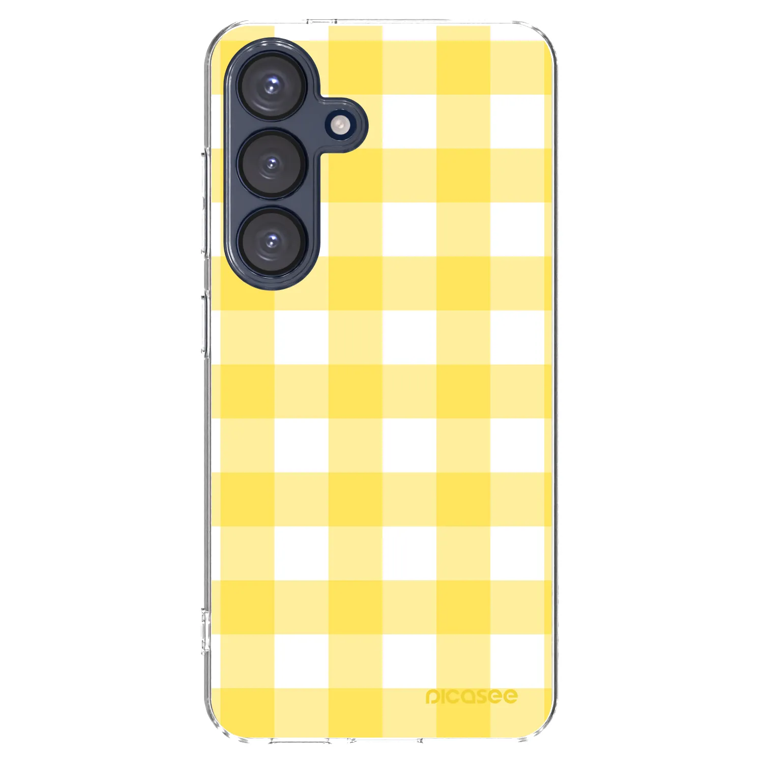 Picasee Samsung Galaxy S25 5G Hülle - Transparentes Silikon - Gride lemon