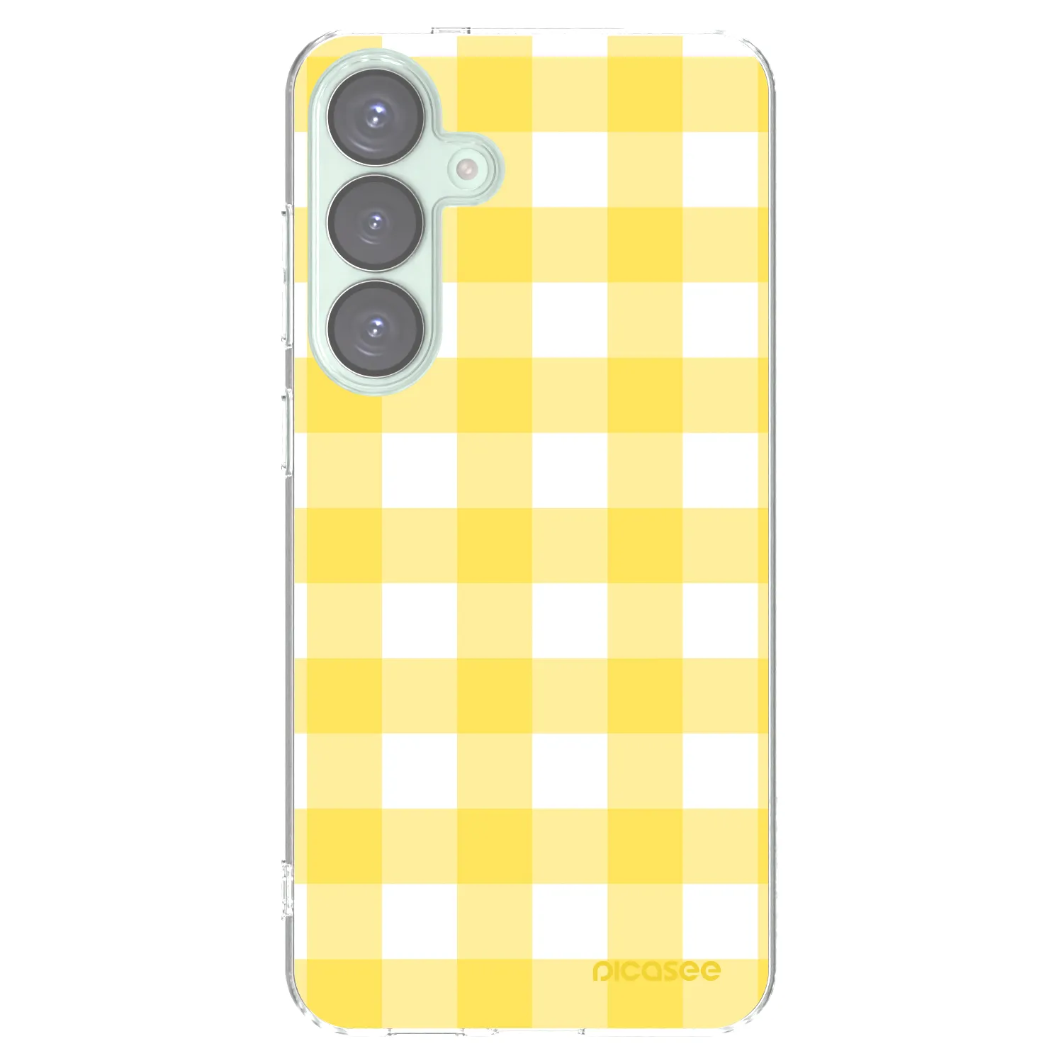 Picasee Samsung Galaxy S25+ 5G Hülle - Transparentes Silikon - Gride lemon