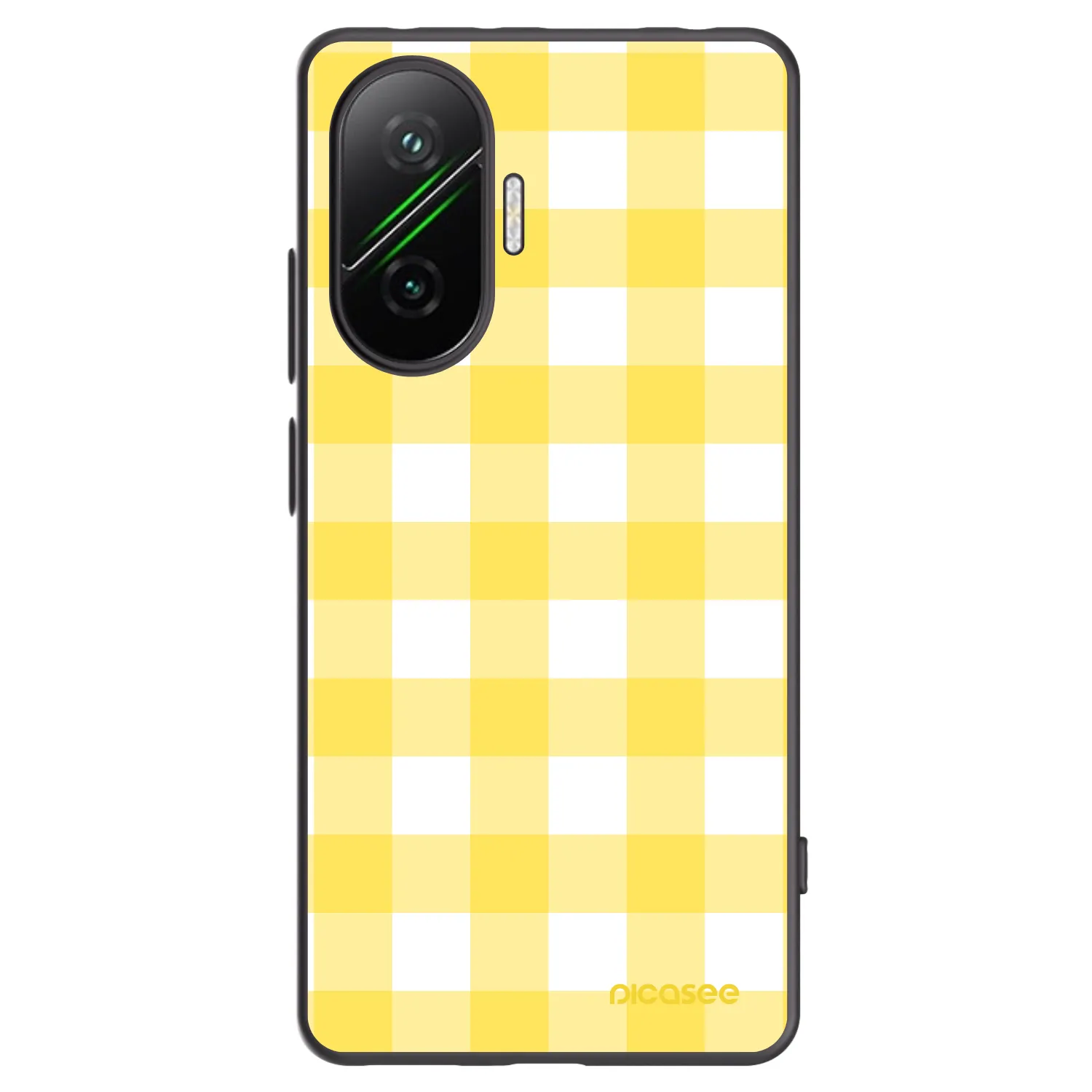Picasee Xiaomi Poco F7 Pro 5G Hülle - Schwarzes Silikon - Gride lemon
