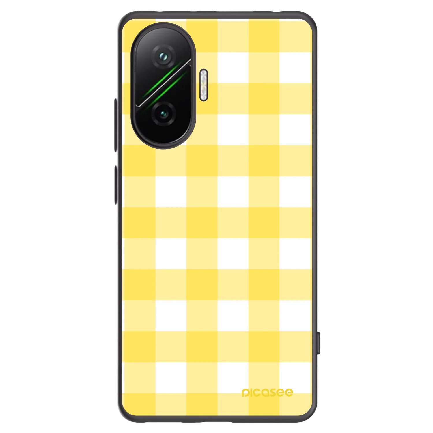 Picasee Xiaomi Poco F7 5G Hülle - Schwarzes Silikon - Gride lemon