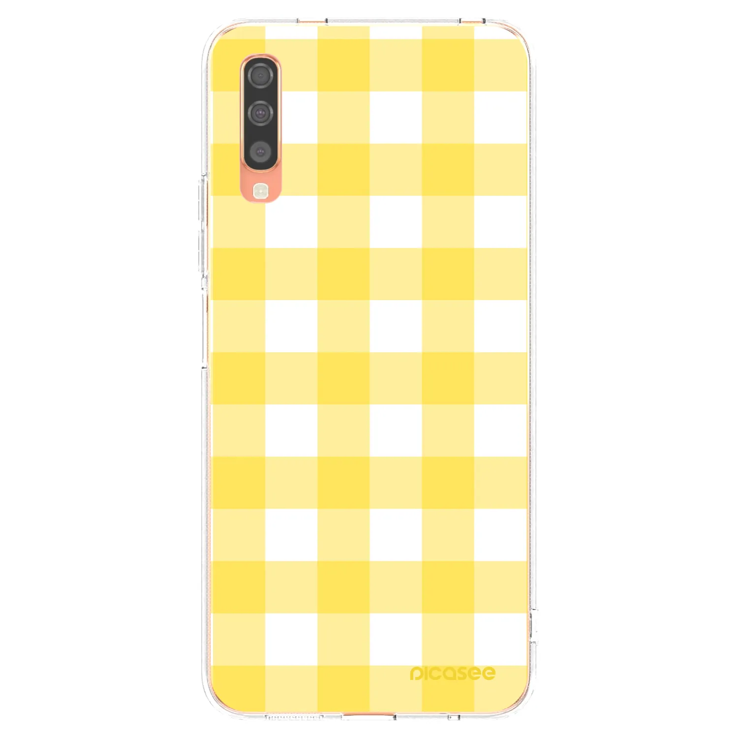 Picasee Samsung Galaxy A70 A705F Hülle - Transparentes Silikon - Gride lemon