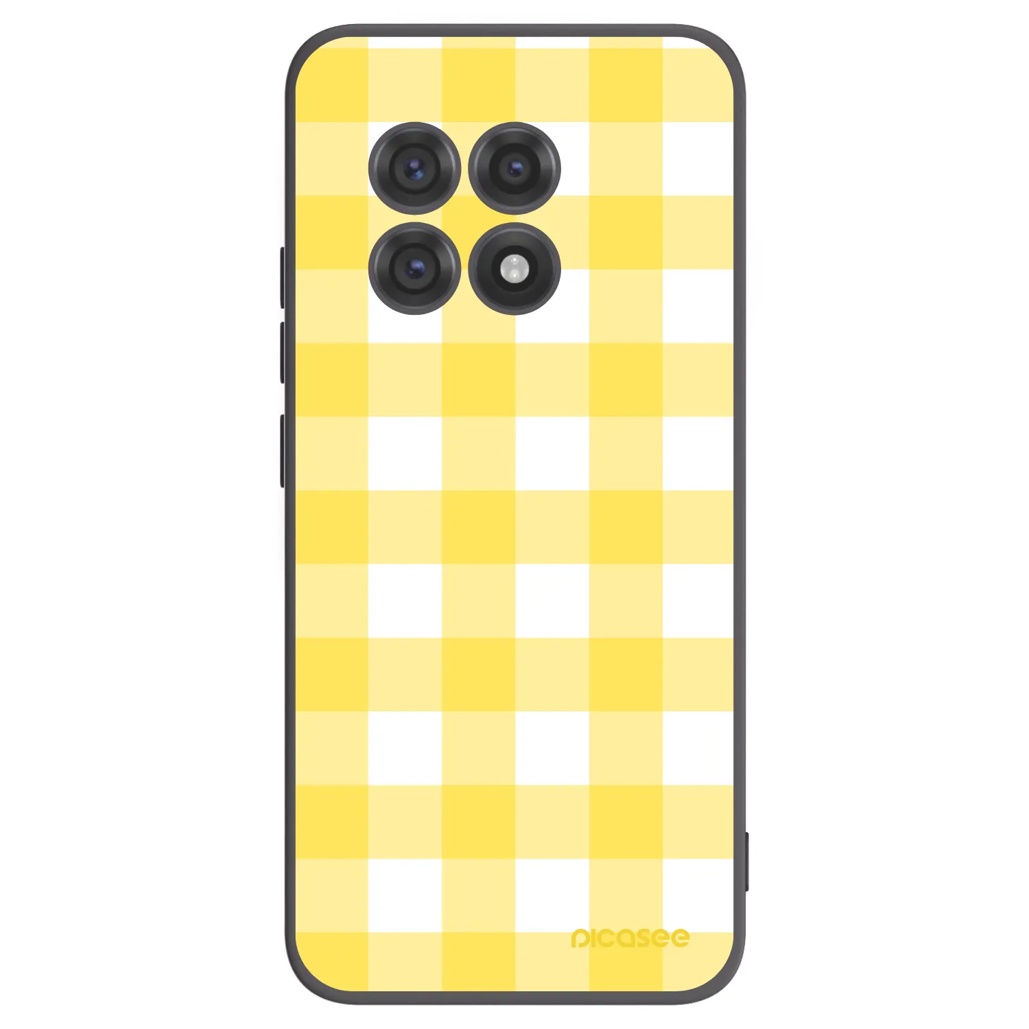Picasee OnePlus 13R 5G Hülle - Schwarzes Silikon - Gride lemon