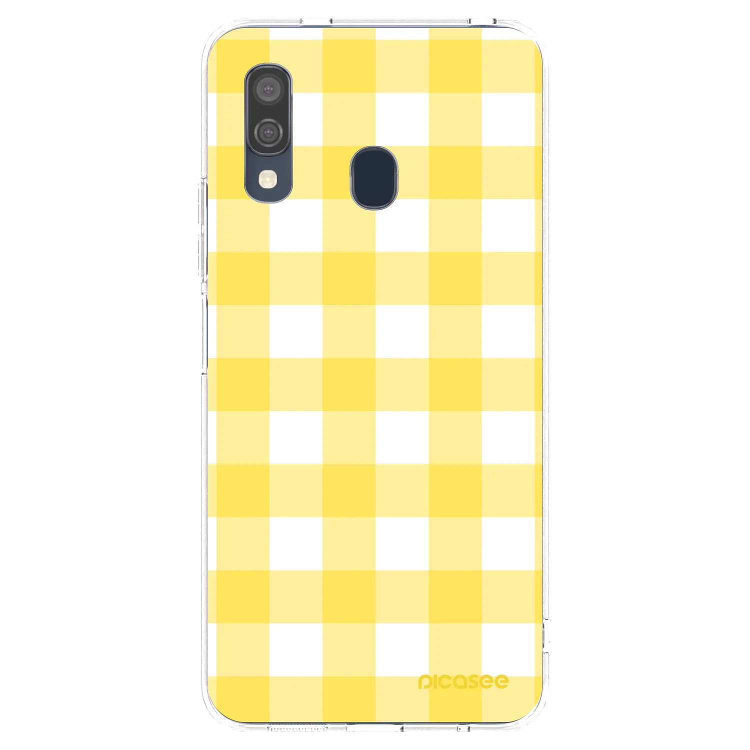 Picasee Samsung Galaxy A40 A405F Hülle - Transparentes Silikon - Gride lemon