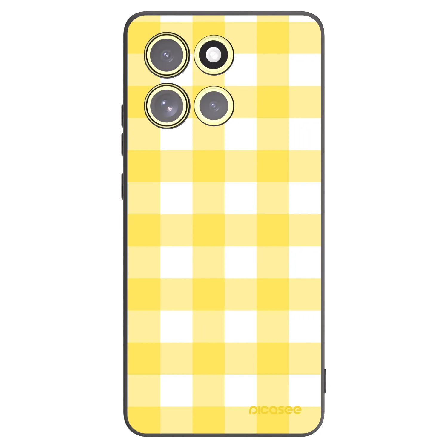 Picasee Motorola Moto G86 Power 5G Hülle - Schwarzes Silikon - Gride lemon