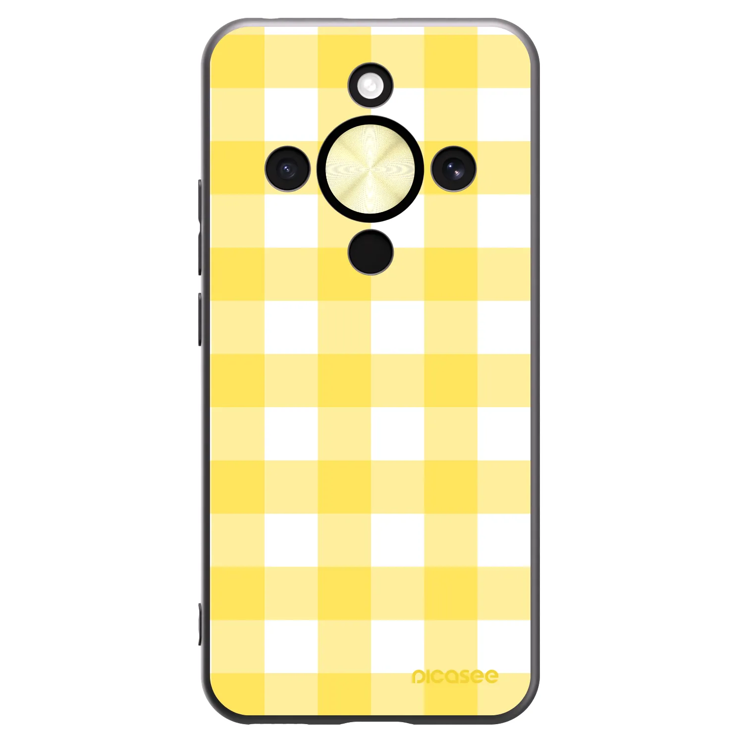 Picasee Honor Magic8 Lite 5G Hülle - Schwarzes Silikon - Gride lemon