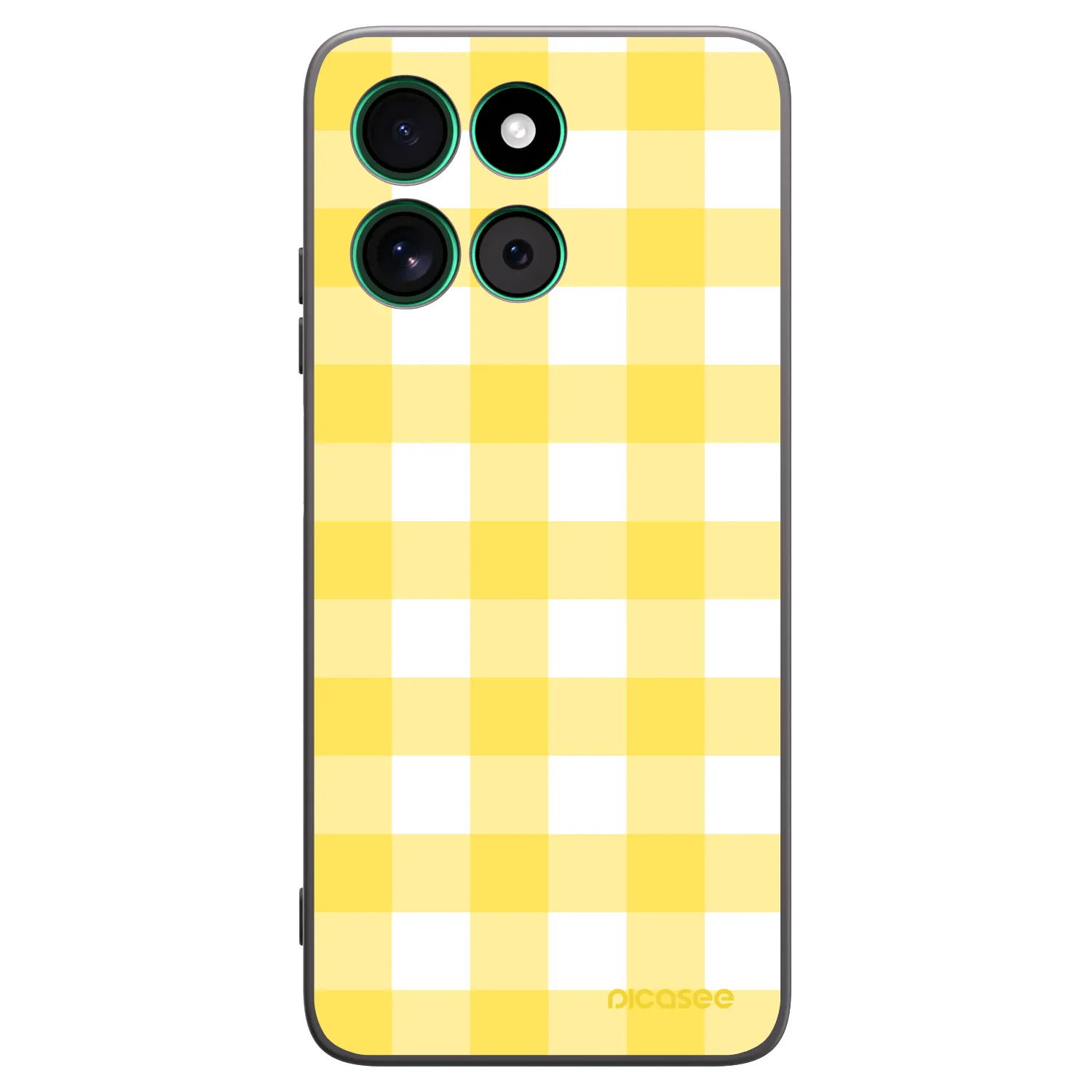 Picasee Motorola Moto G57 Power Hülle - Schwarzes Silikon - Gride lemon