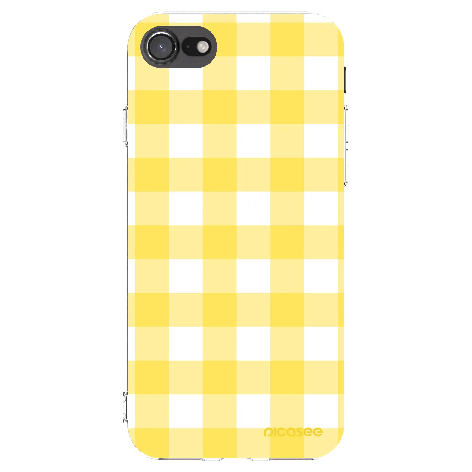 Picasee Apple iPhone 8 Hülle - Transparentes Silikon - Gride lemon