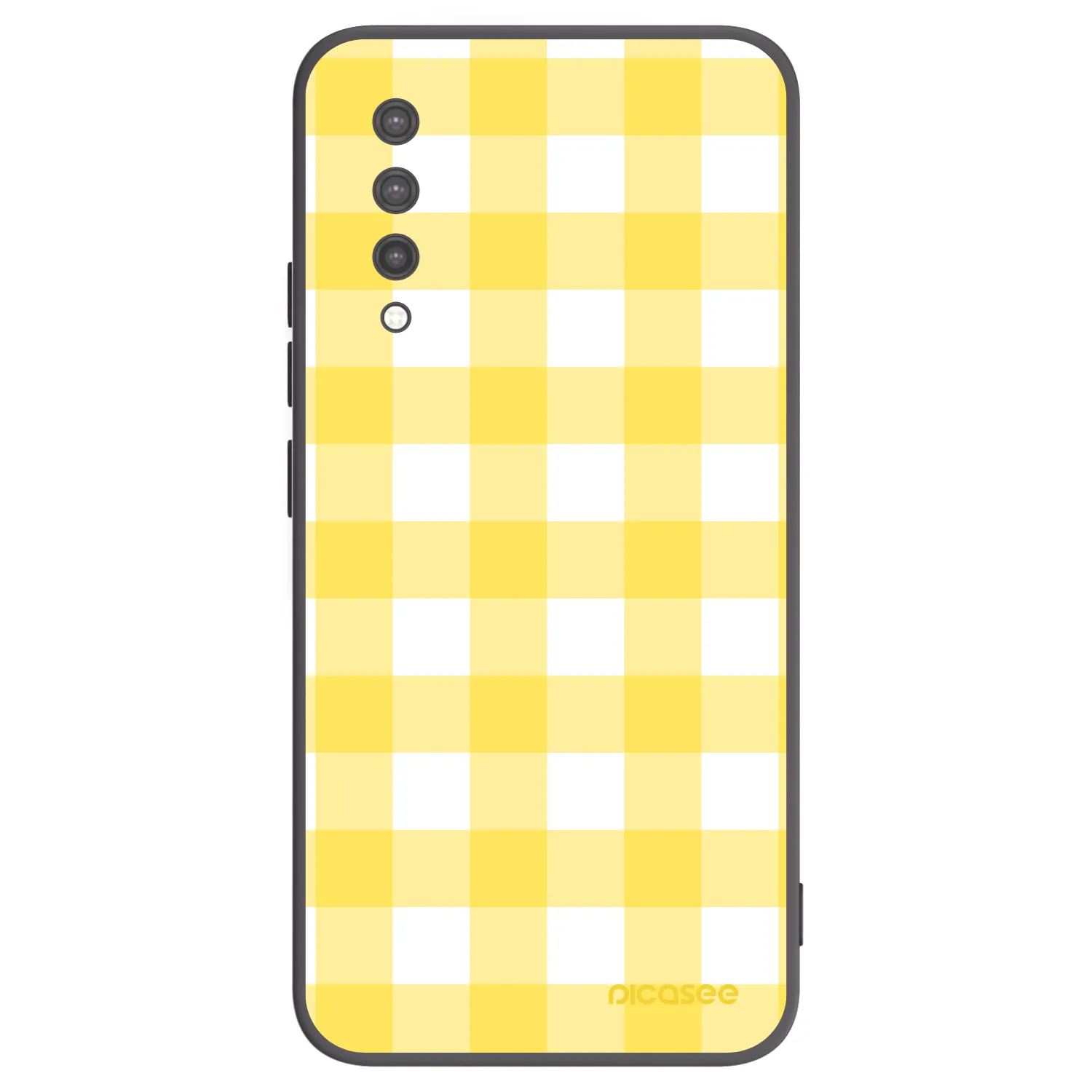 Picasee Xiaomi Mi 9 Lite Hülle - Schwarzes Silikon - Gride lemon