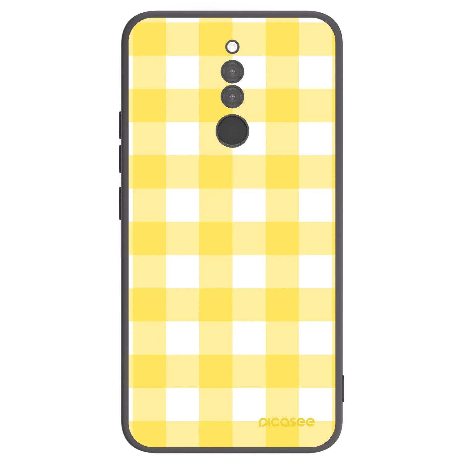 Picasee Xiaomi Redmi 8 Hülle - Schwarzes Silikon - Gride lemon