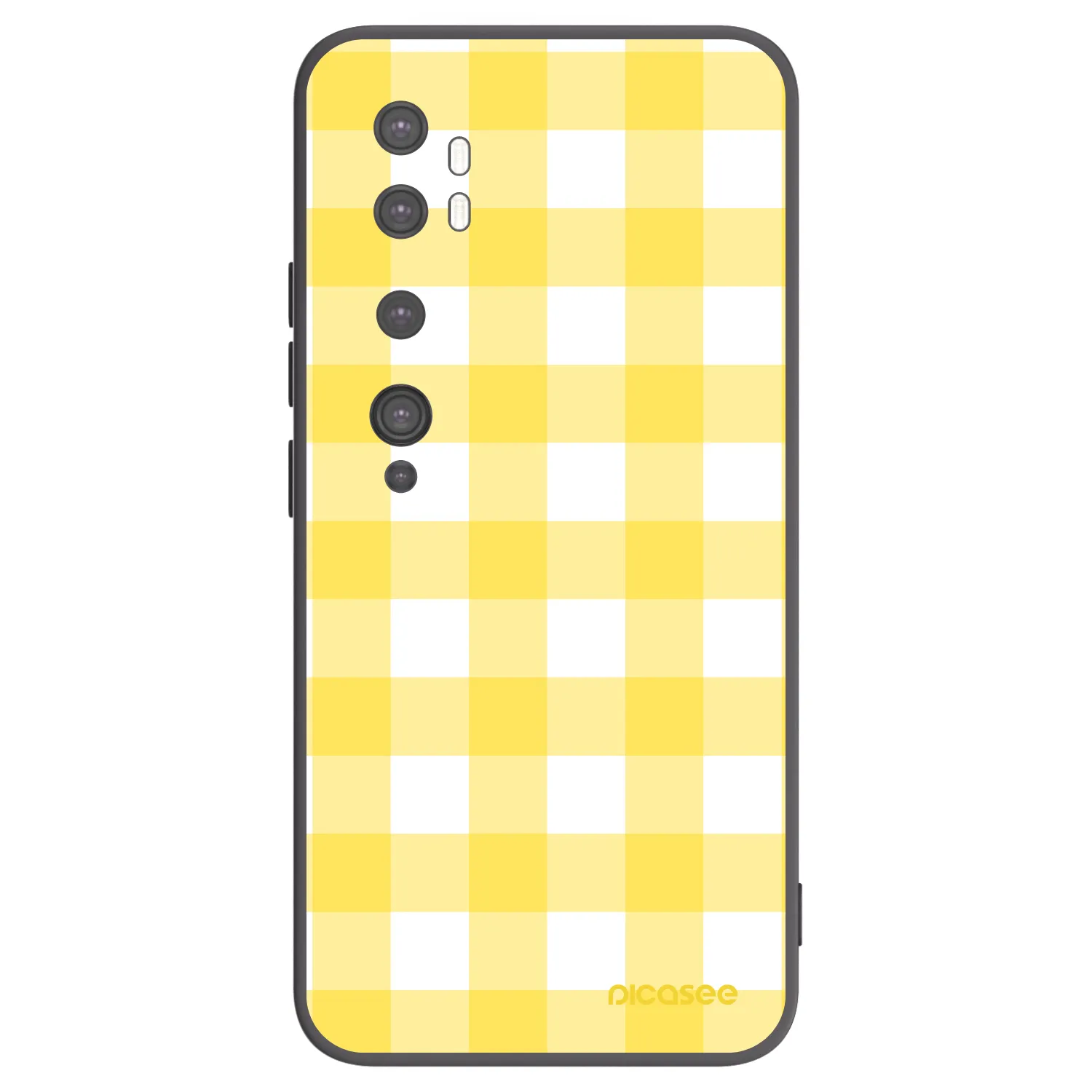 Picasee Xiaomi Mi Note 10 (Pro) Hülle - Schwarzes Silikon - Gride lemon