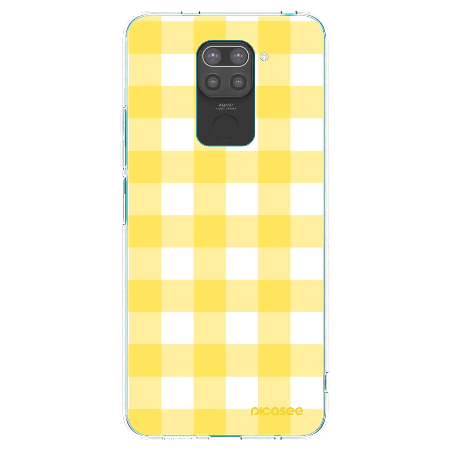 Picasee Xiaomi Redmi Note 9 Hülle - Schwarzes Silikon - Gride lemon