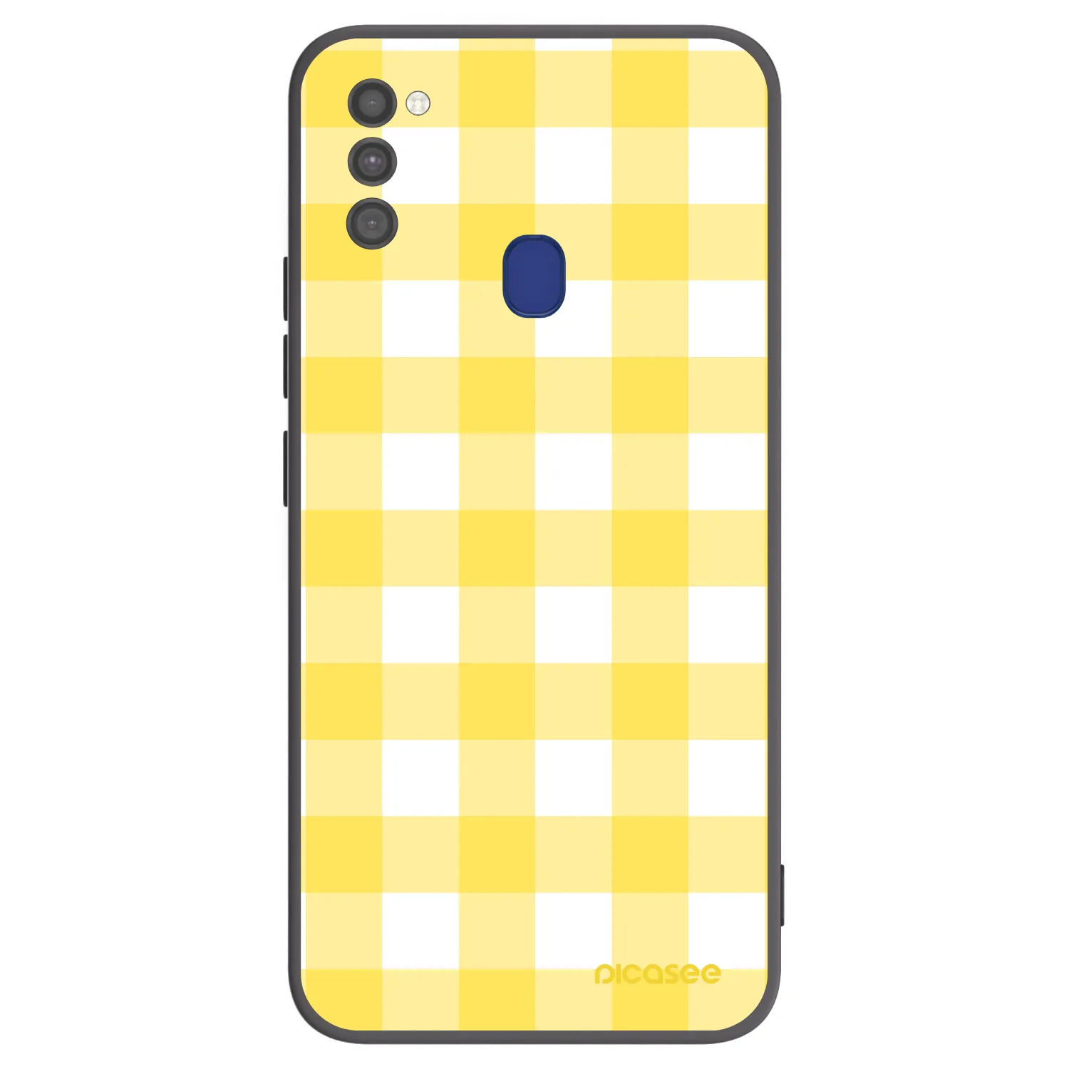 Picasee Samsung Galaxy M21 M215F Hülle - Schwarzes Silikon - Gride lemon