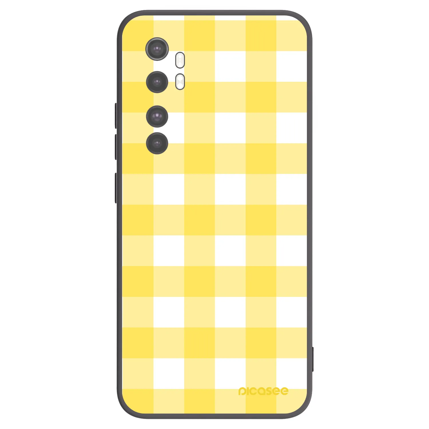 Picasee Xiaomi Mi Note 10 Lite Hülle - Schwarzes Silikon - Gride lemon