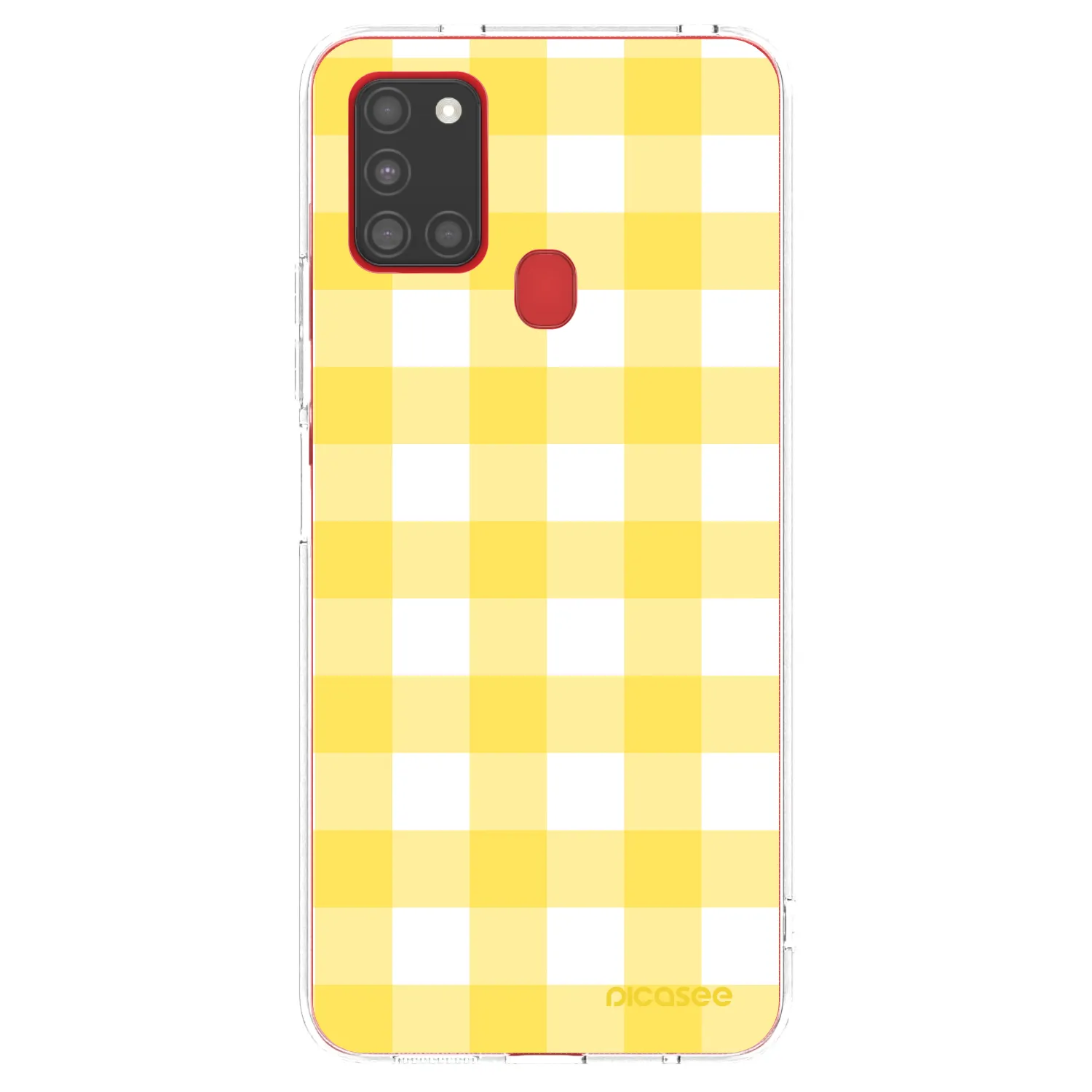 Picasee Samsung Galaxy A21s Hülle - Transparentes Silikon - Gride lemon